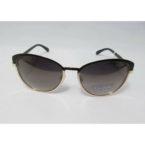 Jessica Simpson J5316 OXGD Black & Gold Cat Eye Sunglasses Black Arms NWT - Picture 6 of 8